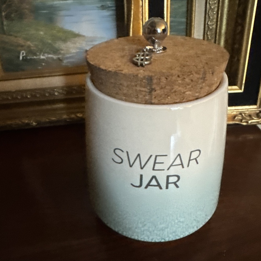 Swear Jar For Someone With A Potty Mouth Money Bank Cork Lid & Base Man Gift